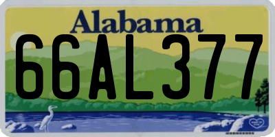 AL license plate 66AL377