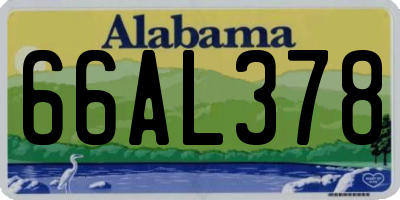 AL license plate 66AL378