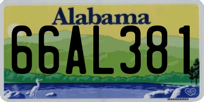 AL license plate 66AL381