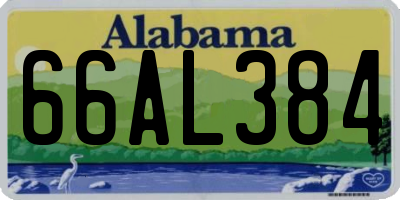 AL license plate 66AL384