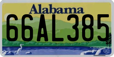 AL license plate 66AL385