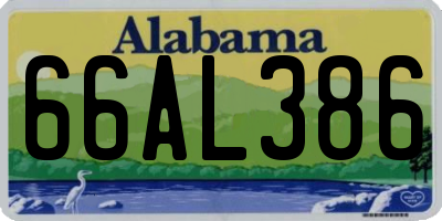 AL license plate 66AL386