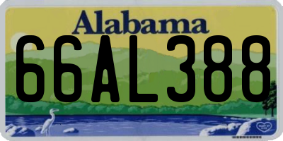 AL license plate 66AL388