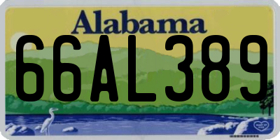 AL license plate 66AL389