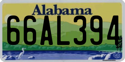 AL license plate 66AL394