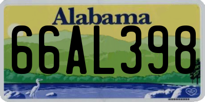 AL license plate 66AL398