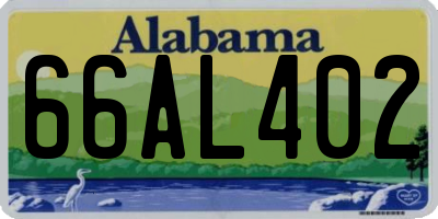 AL license plate 66AL402