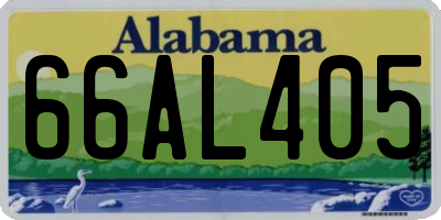 AL license plate 66AL405