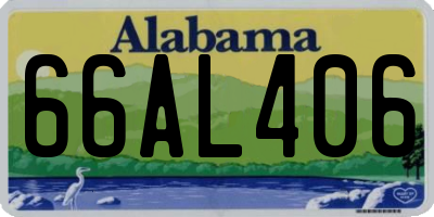 AL license plate 66AL406