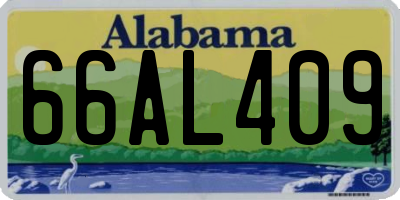 AL license plate 66AL409