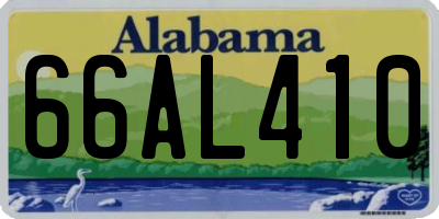 AL license plate 66AL410