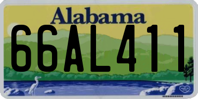 AL license plate 66AL411