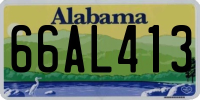 AL license plate 66AL413