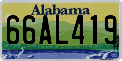 AL license plate 66AL419