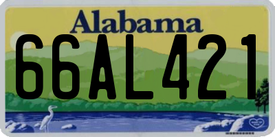 AL license plate 66AL421