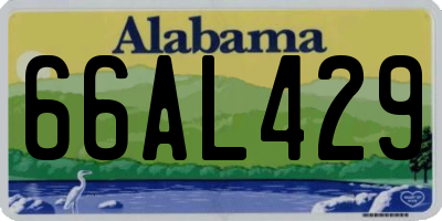 AL license plate 66AL429