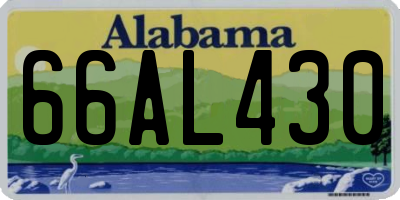 AL license plate 66AL430