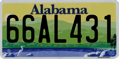 AL license plate 66AL431