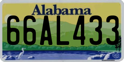 AL license plate 66AL433