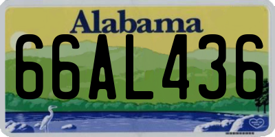 AL license plate 66AL436