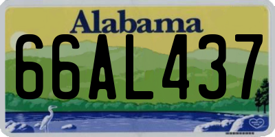 AL license plate 66AL437