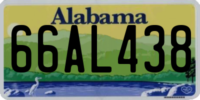 AL license plate 66AL438