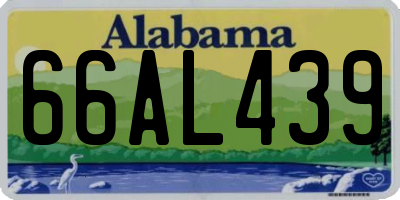 AL license plate 66AL439