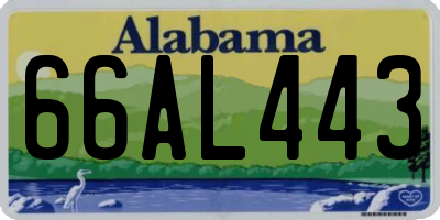 AL license plate 66AL443