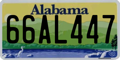 AL license plate 66AL447