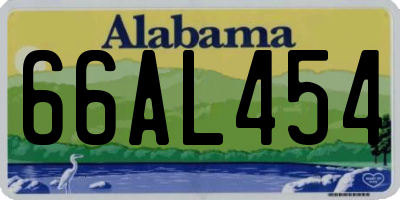 AL license plate 66AL454
