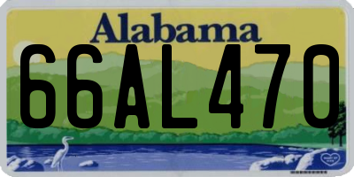 AL license plate 66AL470