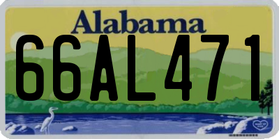 AL license plate 66AL471