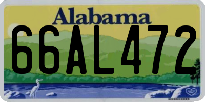 AL license plate 66AL472