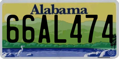 AL license plate 66AL474
