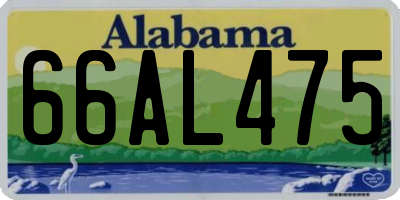 AL license plate 66AL475