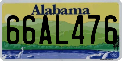 AL license plate 66AL476