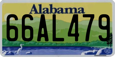 AL license plate 66AL479