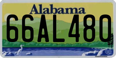 AL license plate 66AL480