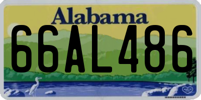 AL license plate 66AL486