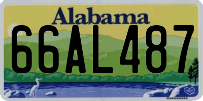 AL license plate 66AL487