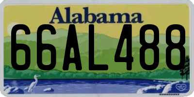 AL license plate 66AL488