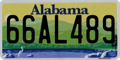 AL license plate 66AL489