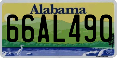 AL license plate 66AL490