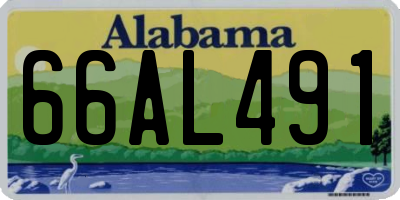 AL license plate 66AL491