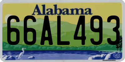 AL license plate 66AL493