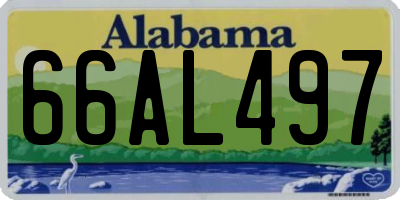 AL license plate 66AL497