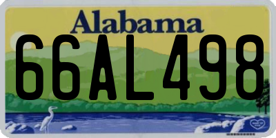 AL license plate 66AL498