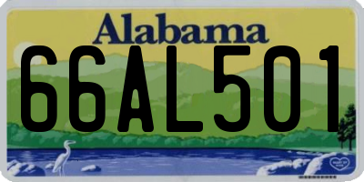 AL license plate 66AL501