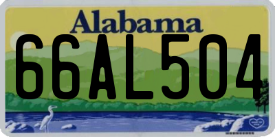 AL license plate 66AL504