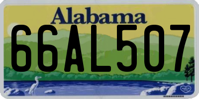 AL license plate 66AL507